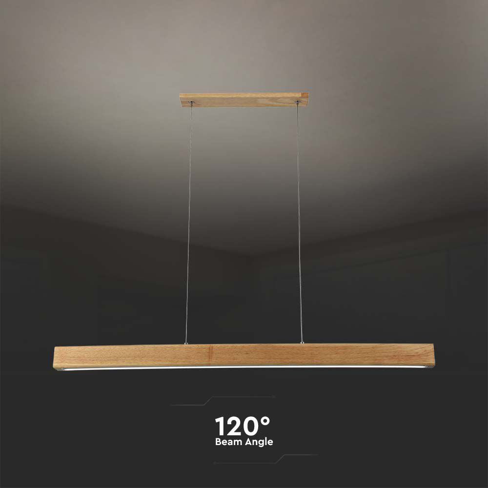 12W Sufitowa lampa LED / Barwa: 4000K / Obudowa: Drewno