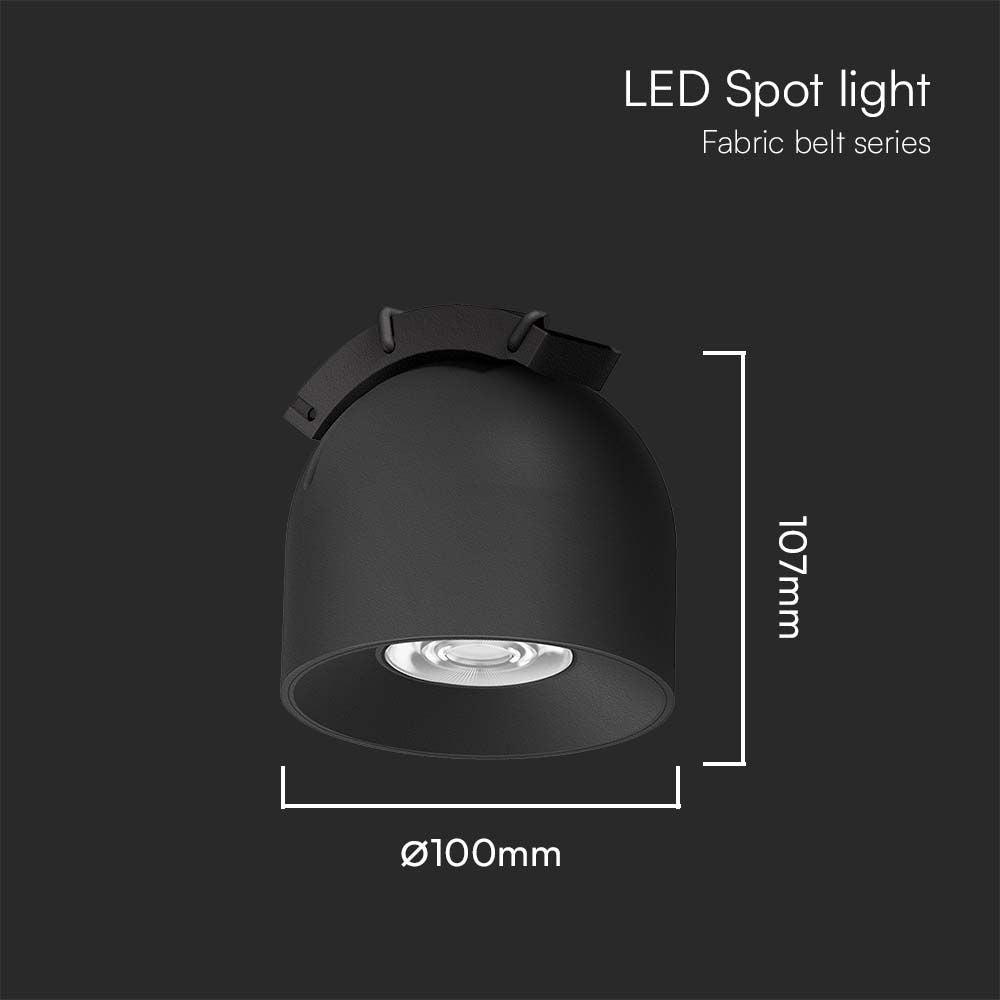 12W Lampa LED na elastyczny szynoprzewód MAGNETIC / Barwa: 3000K / Obudowa: Czarna