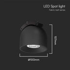 12W Lampa LED na elastyczny szynoprzewód MAGNETIC / Barwa: 3000K / Obudowa: Czarna