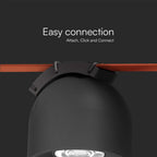 12W Lampa LED na elastyczny szynoprzewód MAGNETIC / Barwa: 3000K / Obudowa: Czarna
