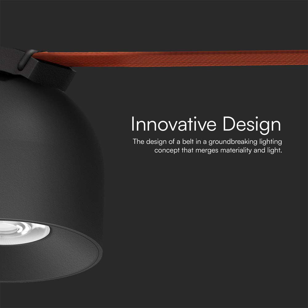 12W Lampa LED na elastyczny szynoprzewód MAGNETIC / Barwa: 3000K / Obudowa: Czarna