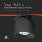 12W Lampa LED na elastyczny szynoprzewód MAGNETIC / Barwa: 3000K / Obudowa: Czarna