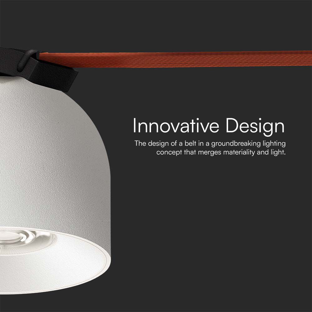 12W Lampa LED na elastyczny szynoprzewód MAGNETIC / Barwa: 3000K / Obudowa: Biała