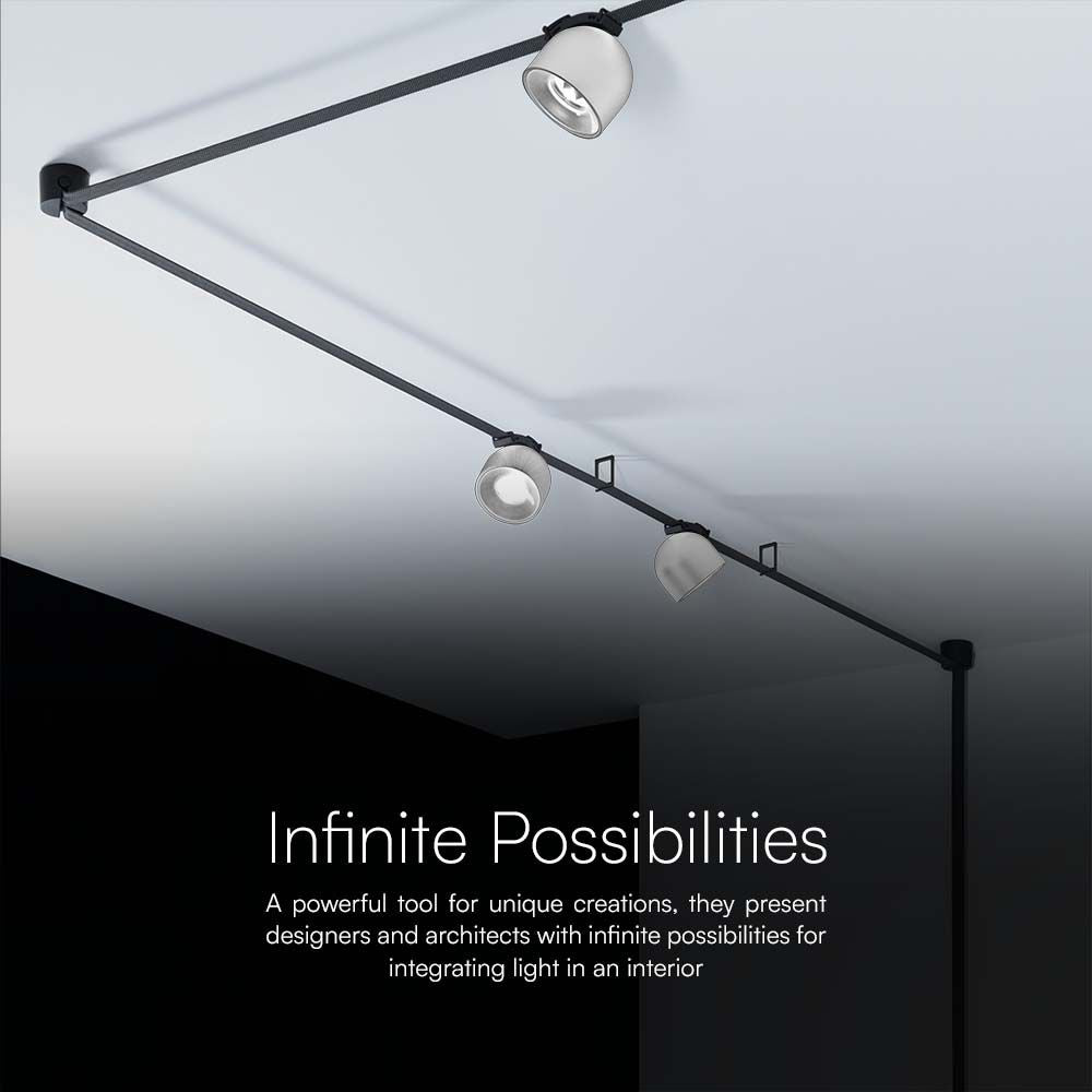 12W Lampa LED na elastyczny szynoprzewód MAGNETIC / Barwa: 3000K / Obudowa: Biała