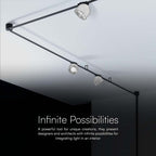 12W Lampa LED na elastyczny szynoprzewód MAGNETIC / Barwa: 3000K / Obudowa: Biała