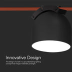 12W Lampa LED na elastyczny szynoprzewód MAGNETIC / Barwa: 3000K / Obudowa: Czarna