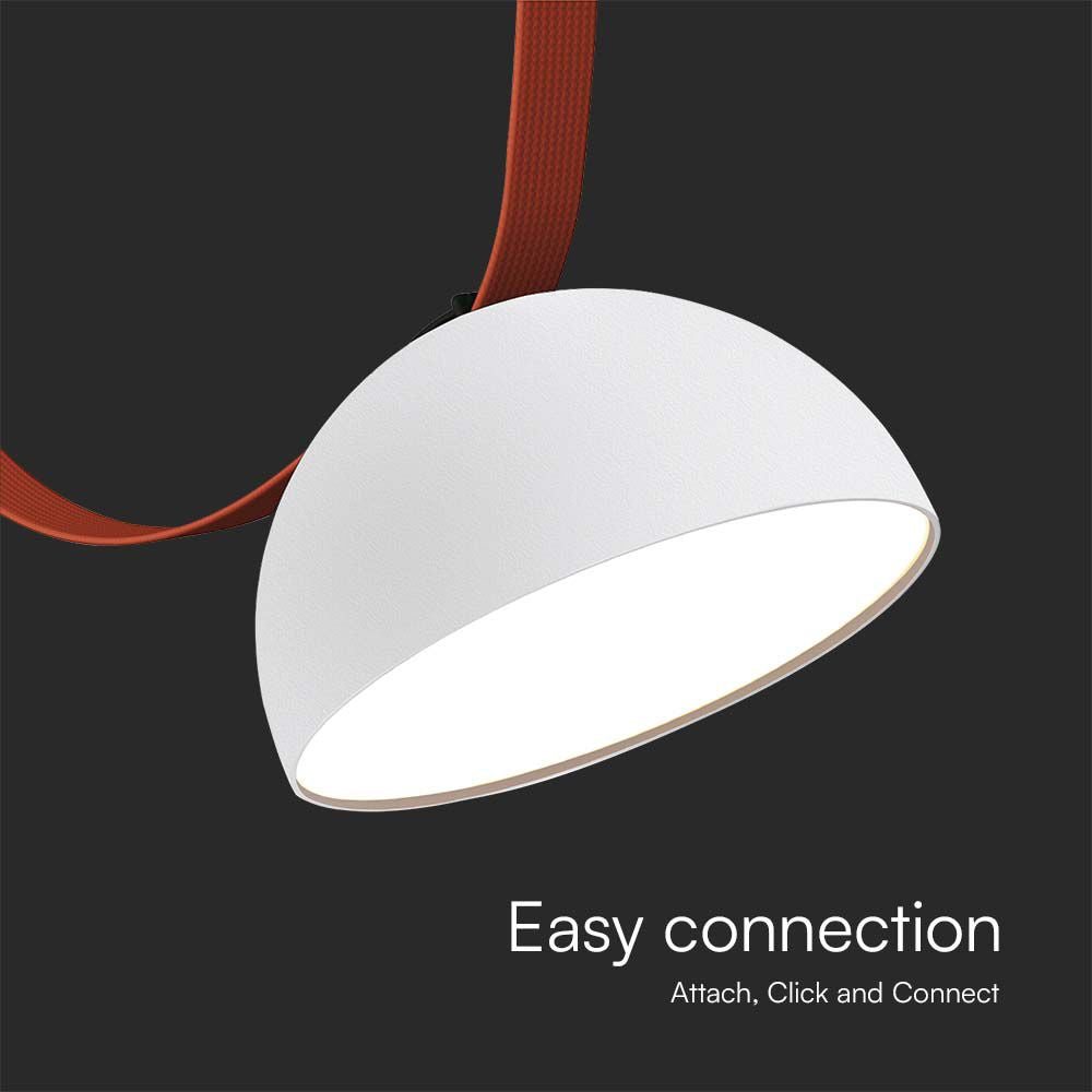 20W Lampa LED na elastyczny szynoprzewód MAGNETIC / Barwa: 3000K / Obudowa: Biała