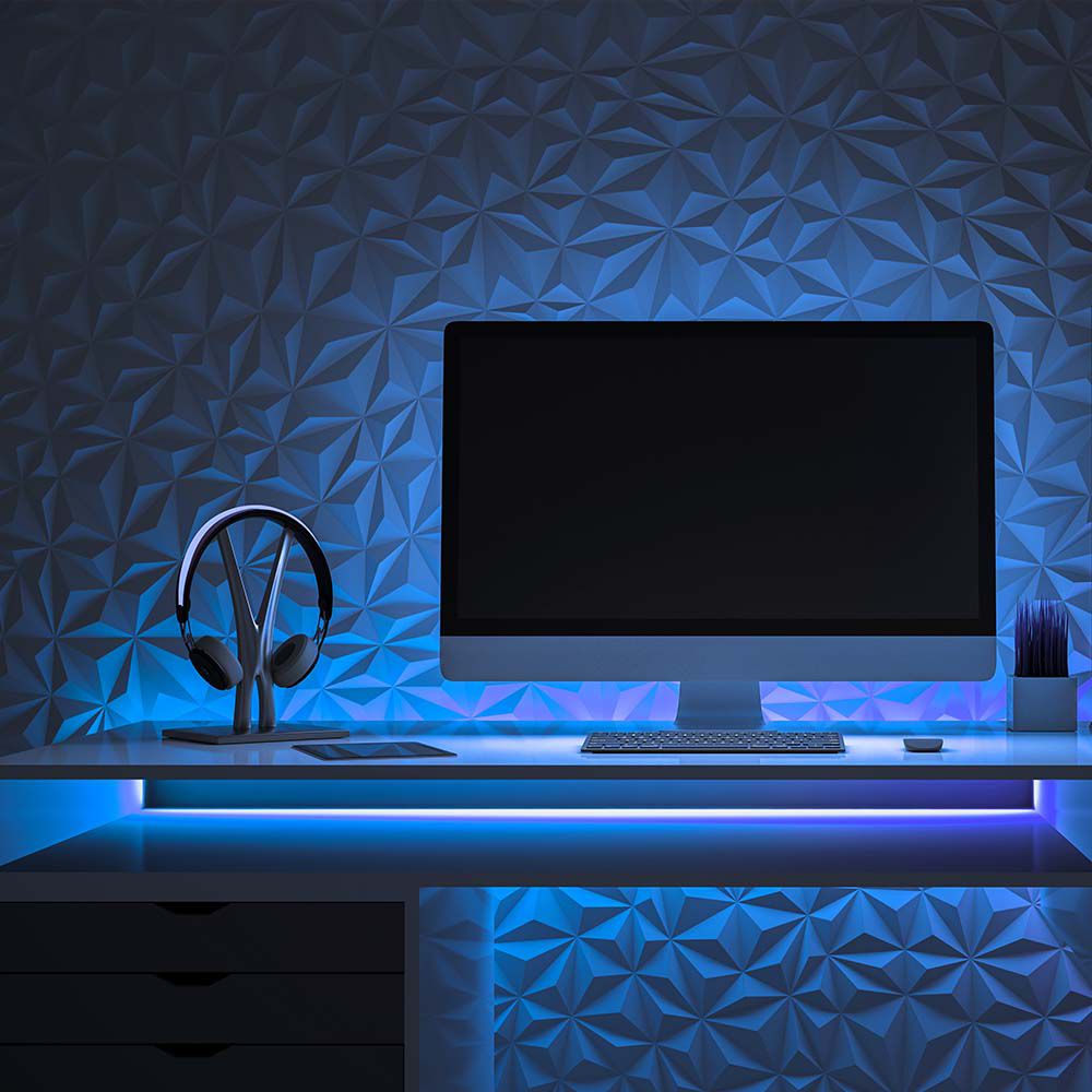 10W Taśma LED COB / Barwa: BLUE / IP67 24V