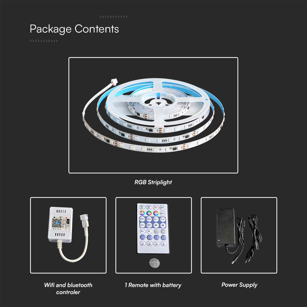Taśma LED Magic / Barwa: RGB / IP20 / Zestaw: 24V