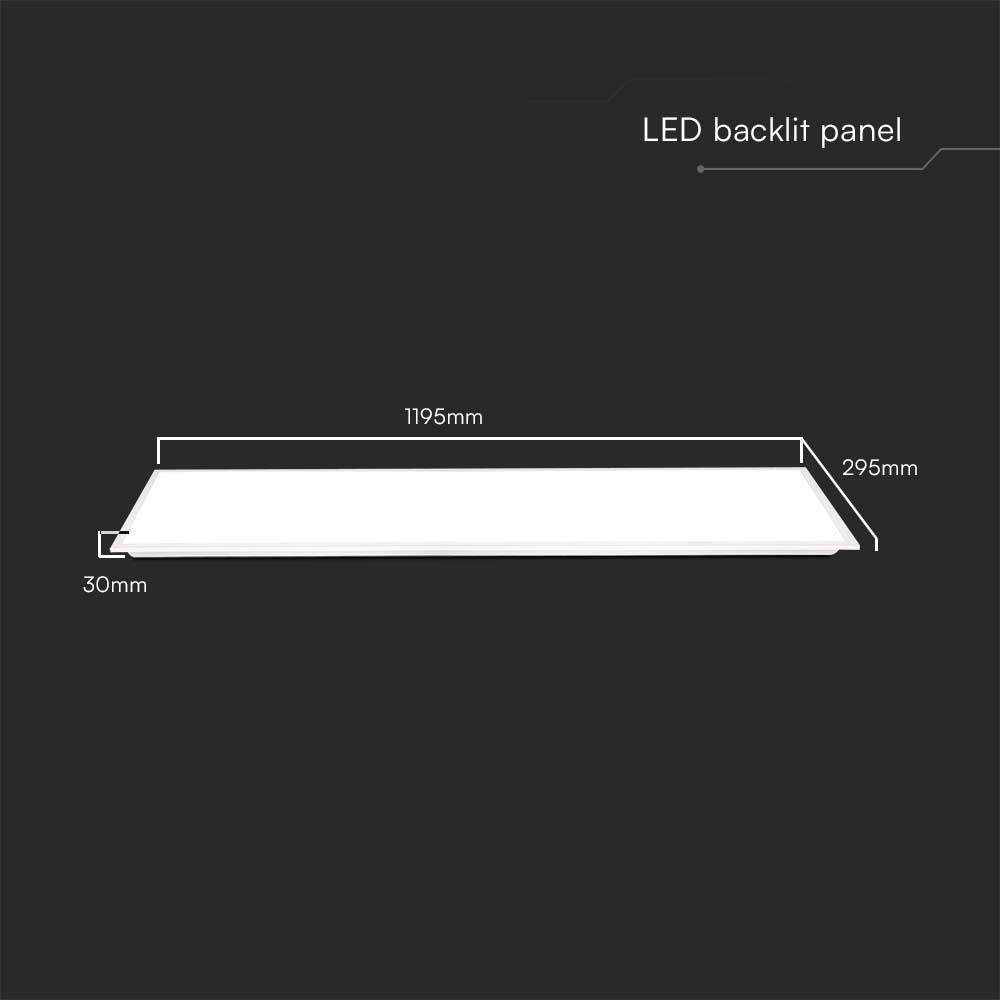 40W Panel LED 1200x300mm / Barwa: 6500K / Opakowanie: 6szt.
