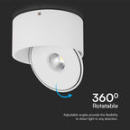 20W Oprawa COB Downlight LED / Barwa: 3w1 / Obudowa: Biała