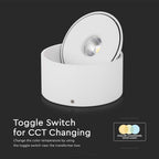 20W Oprawa COB Downlight LED / Barwa: 3w1 / Obudowa: Biała