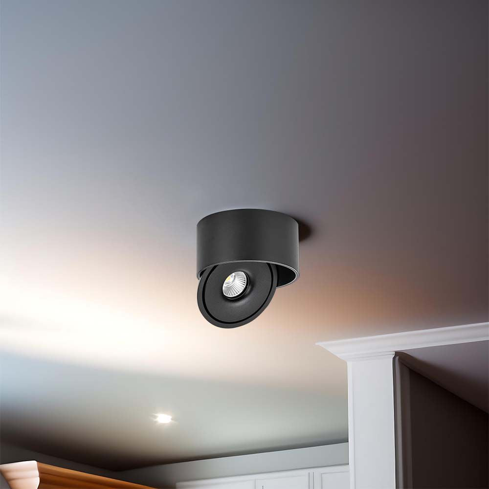 20W Oprawa COB Downlight LED / Barwa: 3w1 / Obudowa: Czarna