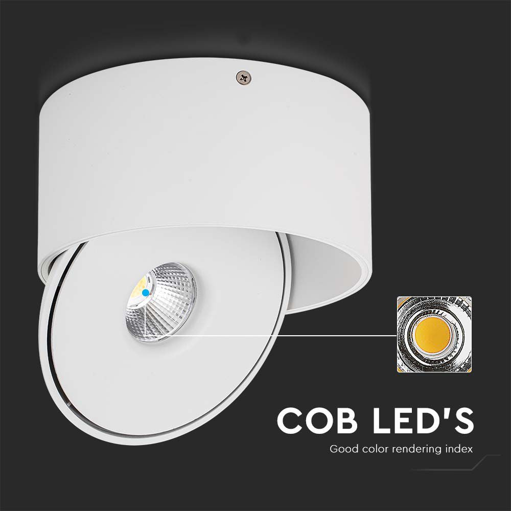 28W Oprawa COB Downlight LED / Barwa: 3w1 / Obudowa: Biała