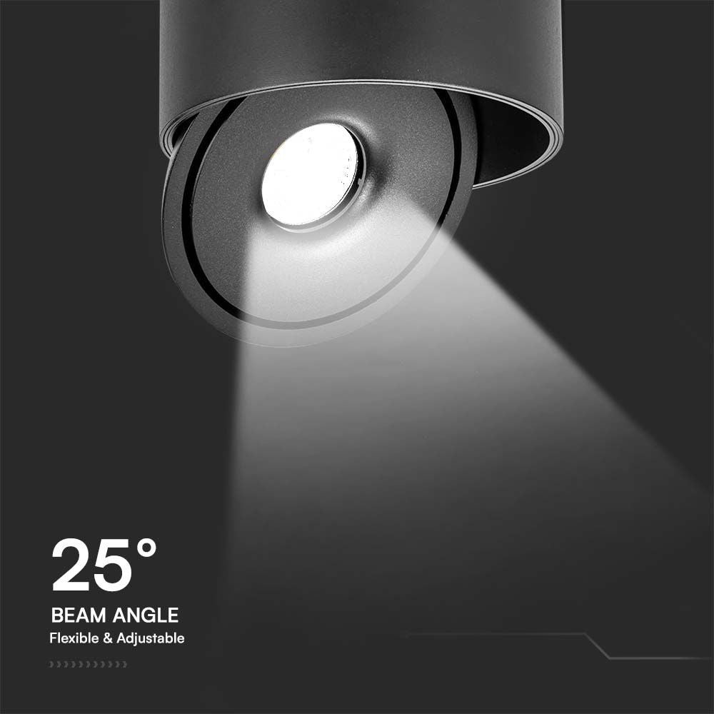28W Oprawa COB Downlight LED / Barwa: 3w1 / Obudowa: Czarna