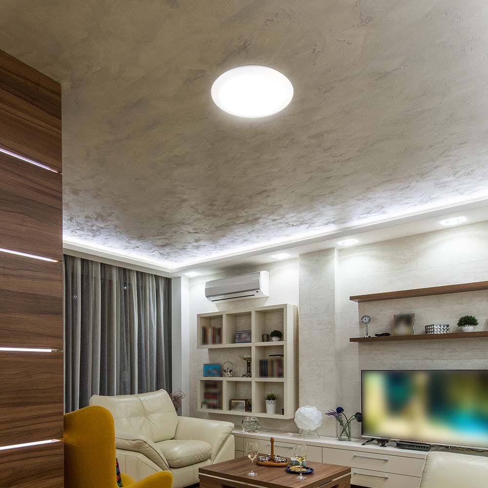 20W Lampa LED z czujnikiem mikrofalowym / Ściemniana / Barwa: 3w1 / IK10 / IP66