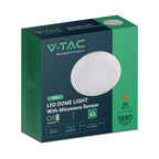 20W Lampa LED z czujnikiem mikrofalowym / Ściemniana / Barwa: 3w1 / IK10 / IP66