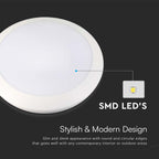 20W Lampa LED z czujnikiem mikrofalowym / Ściemniana / Barwa: 3w1 / IK10 / IP66