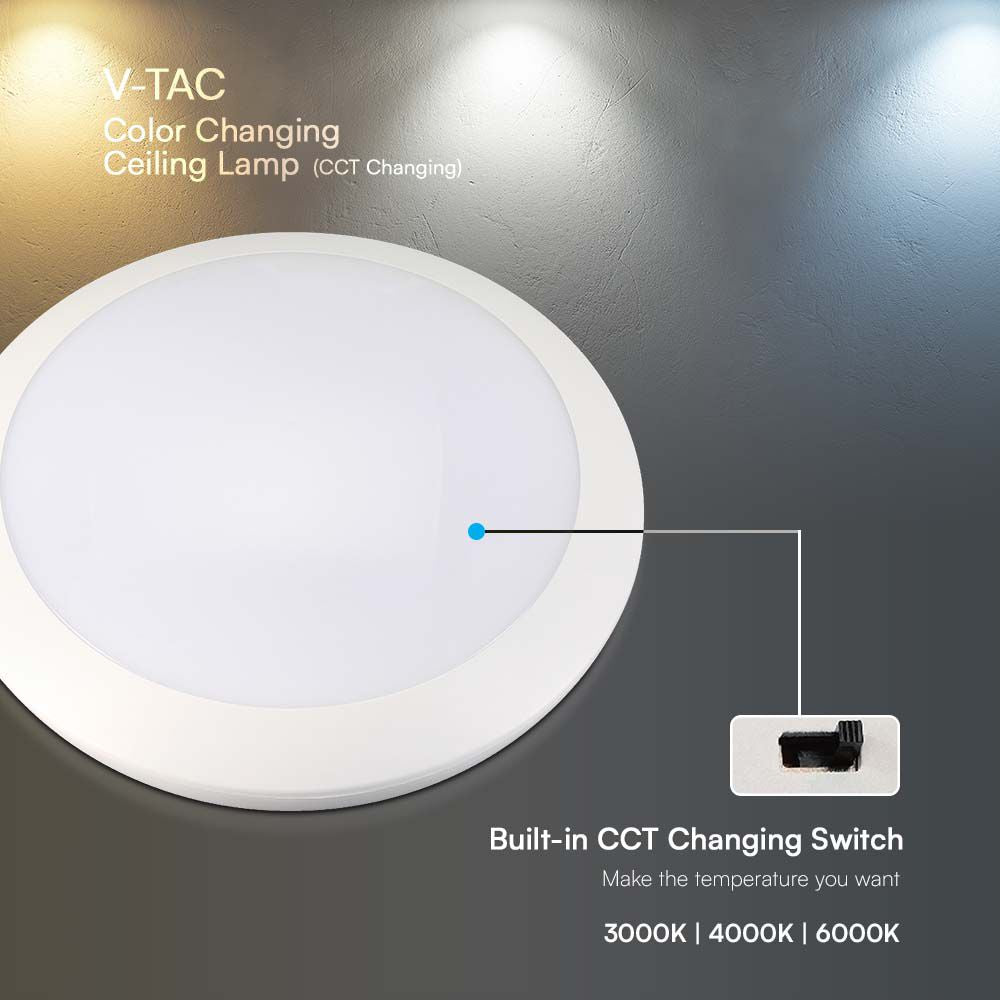 20W Lampa LED z czujnikiem mikrofalowym / Ściemniana / Barwa: 3w1 / IK10 / IP66