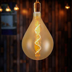 4W A160 Żarówka LED Filament spiralny / Barwa: 2700K / Szkło: Bursztynowe
