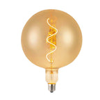 4W G200 Żarówka LED Filament spiralny / Barwa: 2700K / Szkło: Bursztynowe