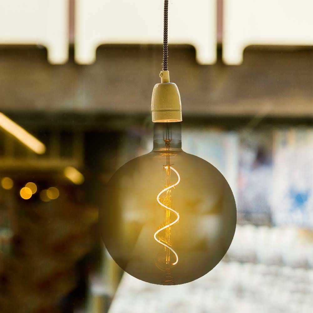4W G200S Żarówka LED Filament spiralny / Barwa: 2700K / Szkło: Przydymione