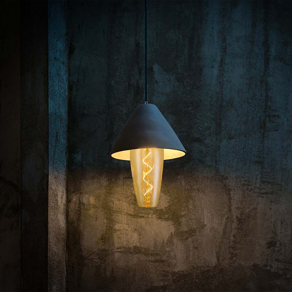 4W B125 Żarówka LED Filament spiralny / Barwa: 2700K / Szkło: Bursztynowe