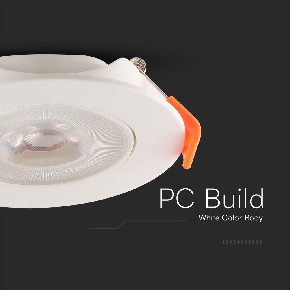 7W Oprawa wpuszczana reflektor LED / Chip SAMSUNG / Barwa:3000K / Obudowa: Biała
