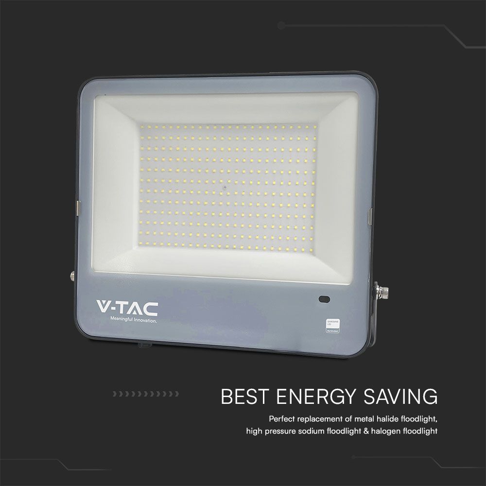 150W Naświetlacz LED z czujnikiem zmierzchu / Chip Samsung / Przewód: 1m / Barwa: 4000K / Obudowa: Czarna / Skuteczność 135lm/w