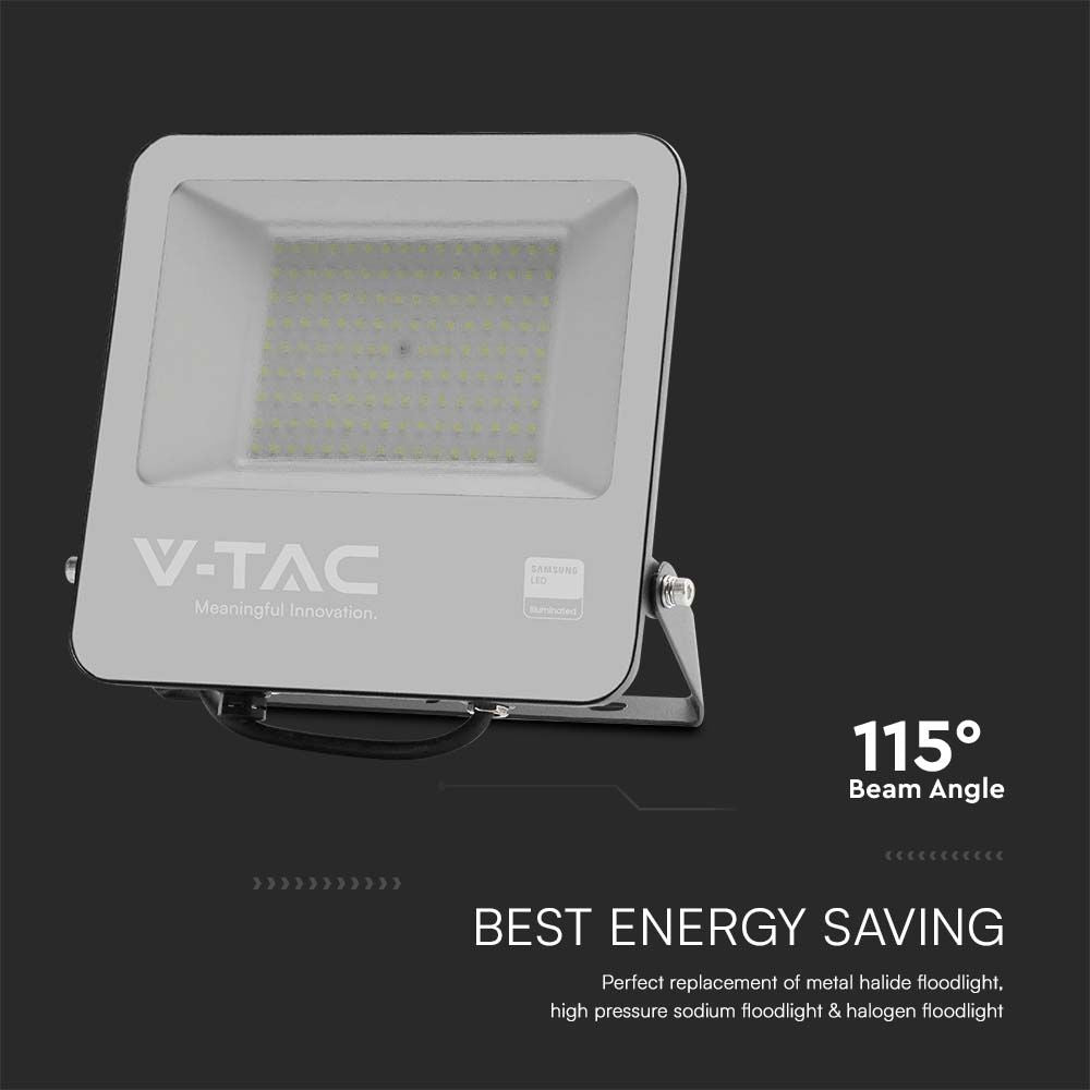100W Naświetlacz URBIN 120 / Chip Samsung / Przewód: 1m / Barwa: 3000K / Obudowa: Czarna / Skuteczność 115lm/w