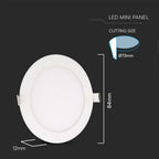 3W Mini panel LED / Barwa: 3w1 / Kształt: Okrągły