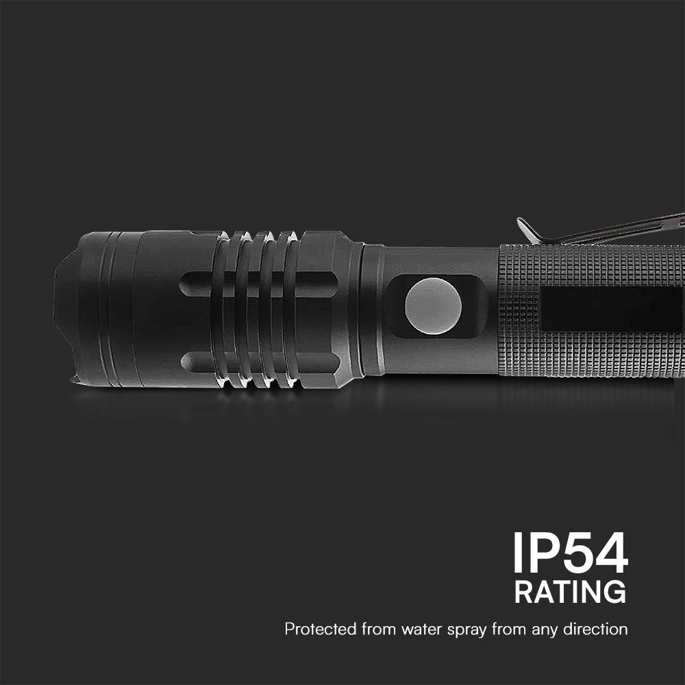 10W Latarka Ręczna / Ładowanie USB-C / Bateria: 3.7V 2000mAh / IP54