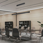 36W Zwieszana Lampa Liniowa LED Raster / Chip SAMSUNG / Barwa:3w1 / Obudowa: Czarna