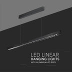 36W Zwieszana Lampa Liniowa LED Raster / Chip SAMSUNG / Barwa:3w1 / Obudowa: Czarna