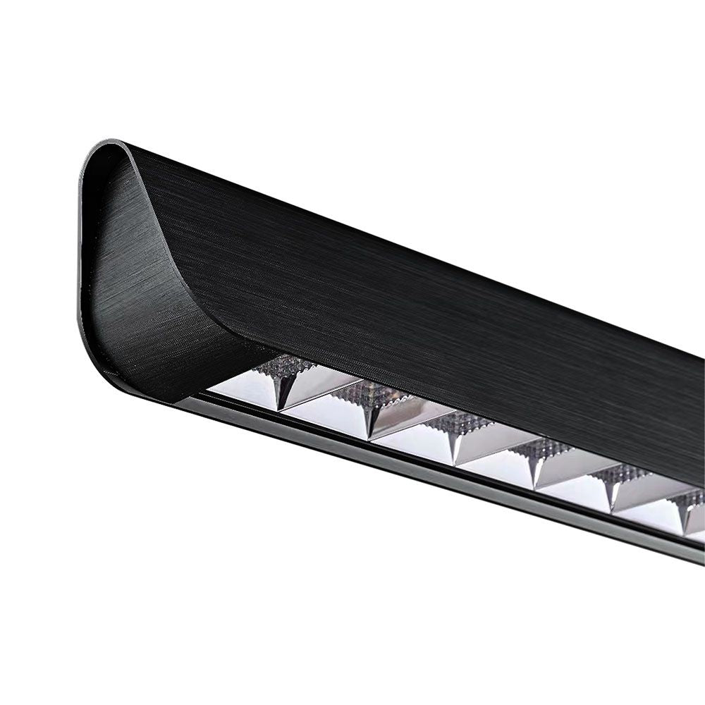 36W Zwieszana Lampa Liniowa LED Raster / Chip SAMSUNG / Barwa:3w1 / Obudowa: Czarna