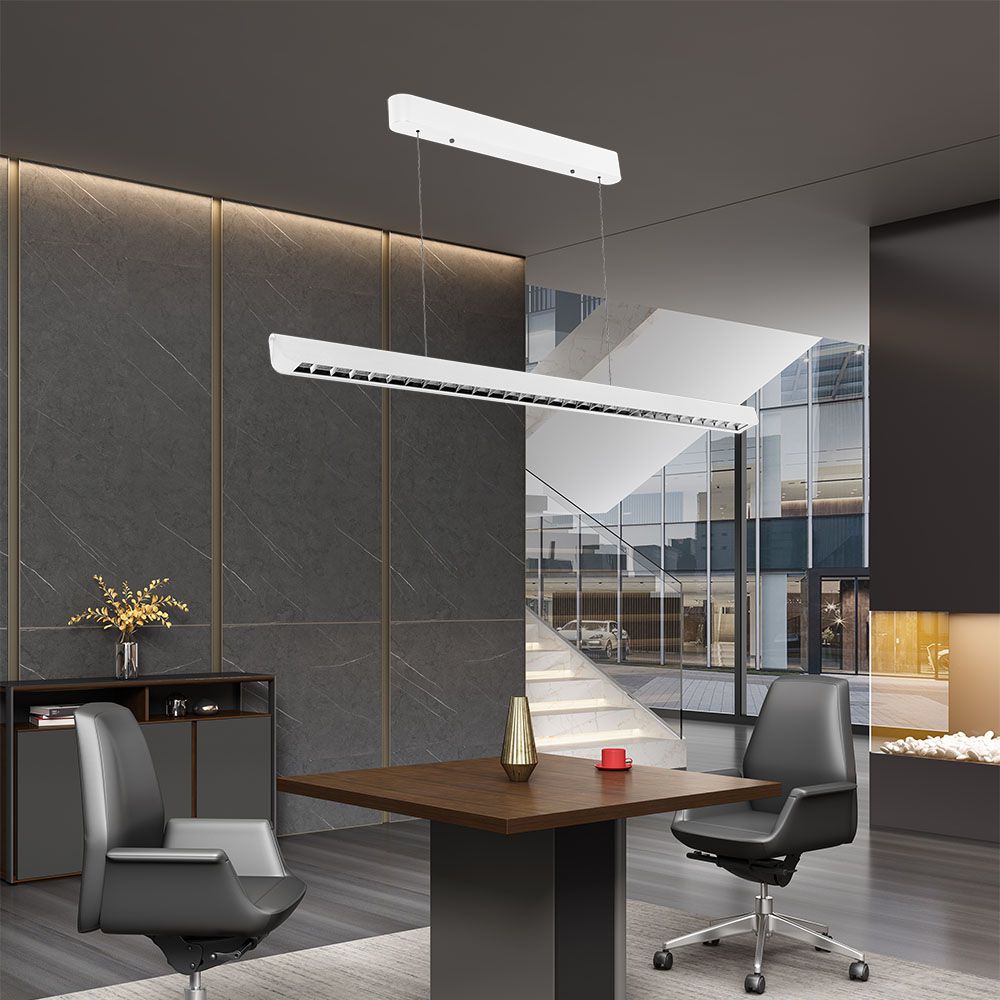 36W Zwieszana Lampa Liniowa LED Raster / Chip SAMSUNG / Barwa:3w1 / Obudowa: Biała