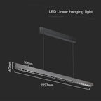 36W Zwieszana Lampa Liniowa LED Raster / Chip SAMSUNG / Barwa:3w1 / Obudowa: Szara