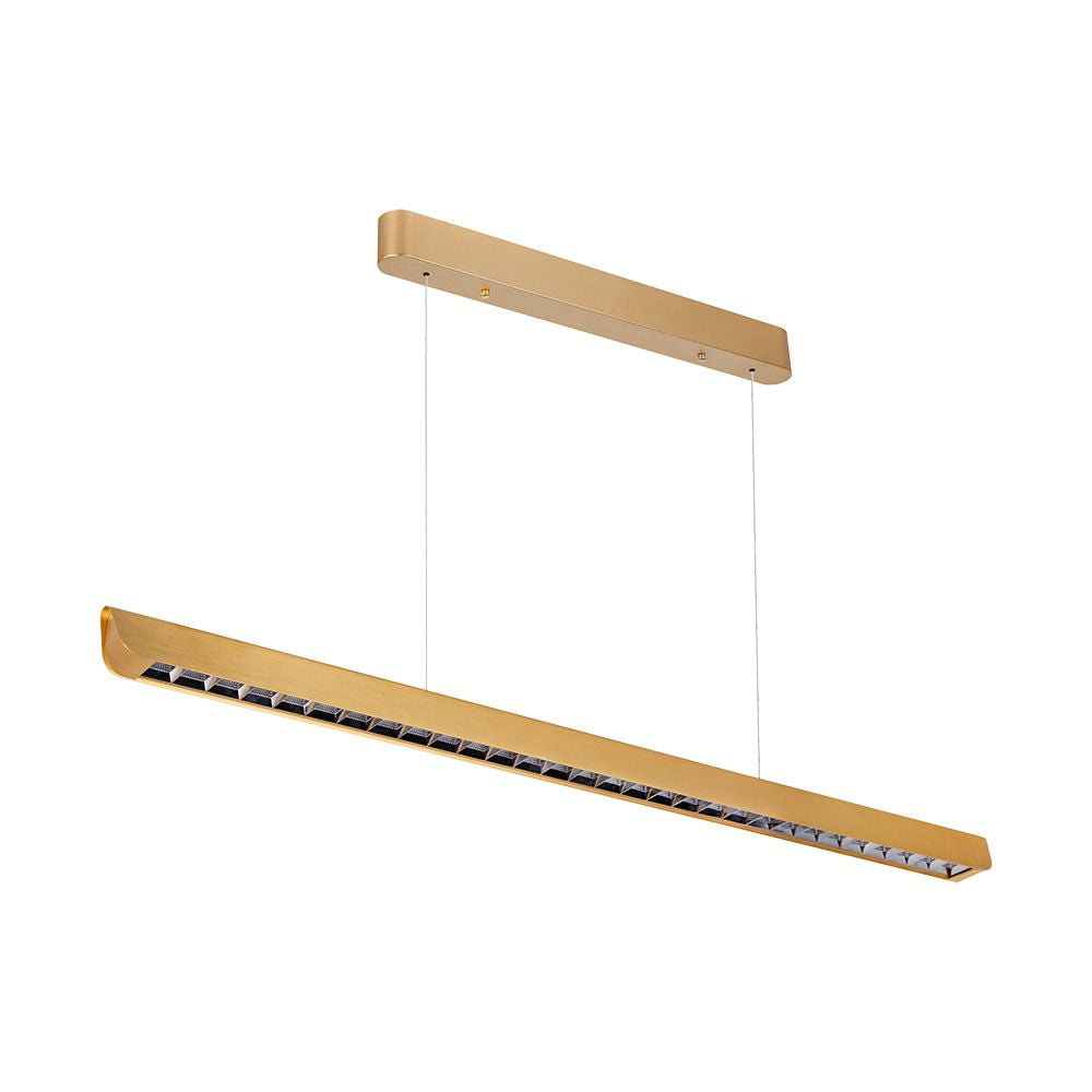 36W Zwieszana Lampa Liniowa LED Raster / Chip SAMSUNG / Barwa:3w1 / Obudowa: Złota
