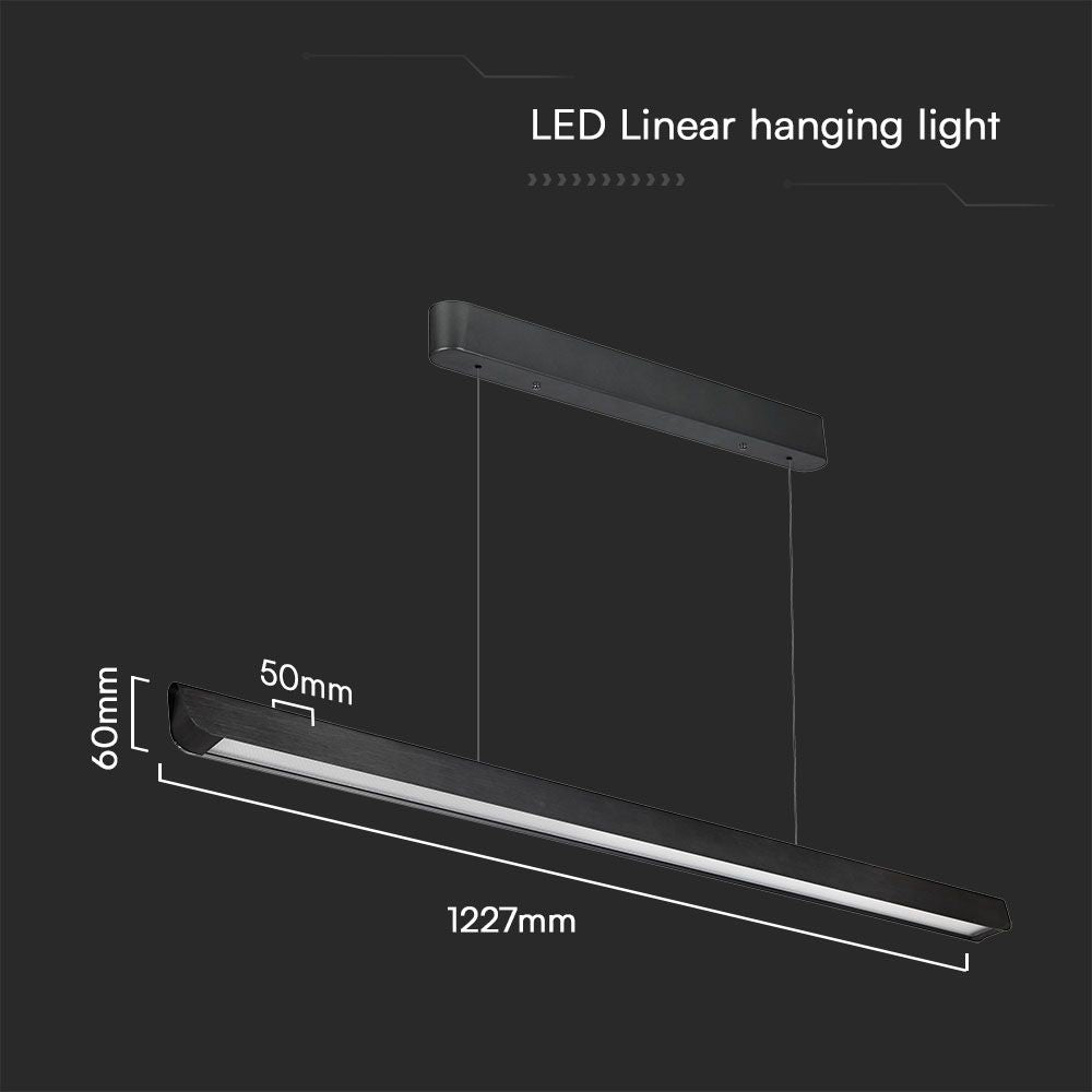 36W Zwieszana Lampa Liniowa LED / Chip SAMSUNG / Barwa:3w1 / Obudowa: Czarna
