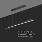 36W Zwieszana Lampa Liniowa LED / Chip SAMSUNG / Barwa:3w1 / Obudowa: Czarna