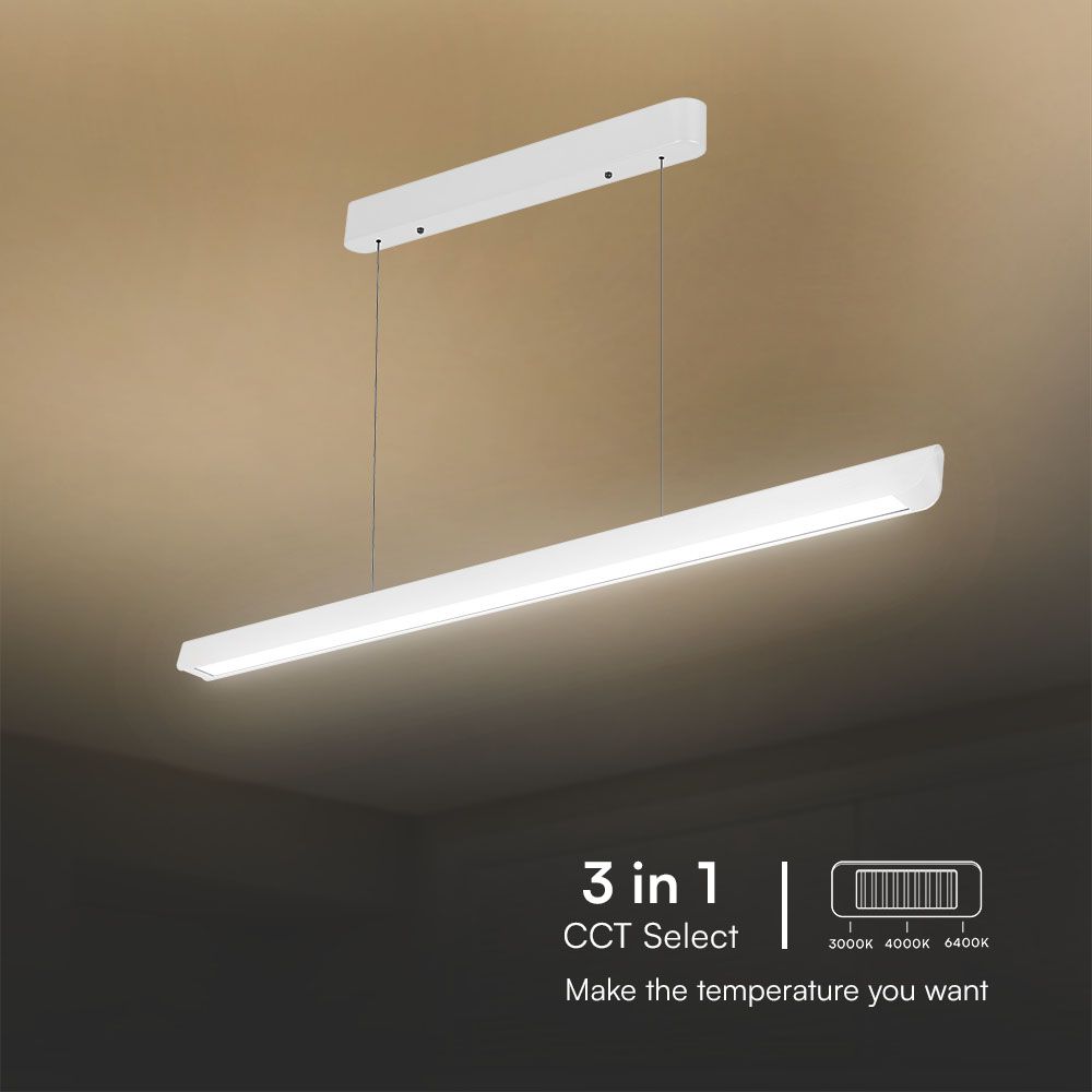36W Zwieszana Lampa Liniowa LED / Chip SAMSUNG / Barwa:3w1 / Obudowa: Biała