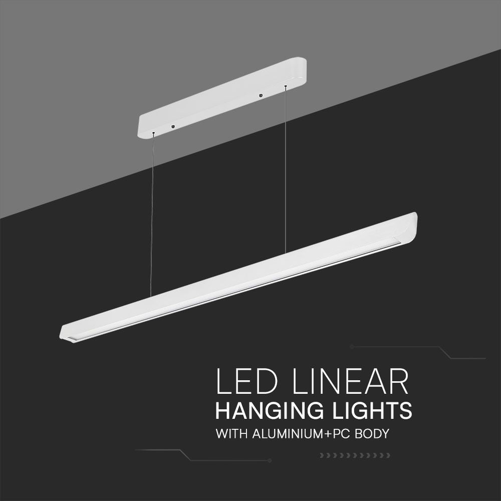 36W Zwieszana Lampa Liniowa LED / Chip SAMSUNG / Barwa:3w1 / Obudowa: Biała