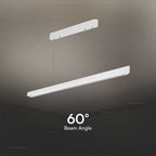 36W Zwieszana Lampa Liniowa LED / Chip SAMSUNG / Barwa:3w1 / Obudowa: Biała