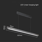 36W Zwieszana Lampa Liniowa LED / Chip SAMSUNG / Barwa:3w1 / Obudowa: Szara