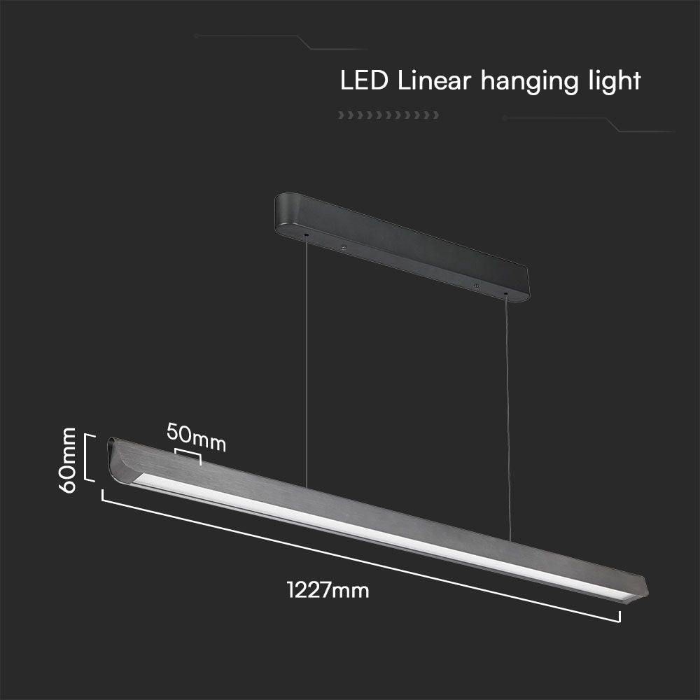 36W Zwieszana Lampa Liniowa LED / Chip SAMSUNG / Barwa:3w1 / Obudowa: Szara