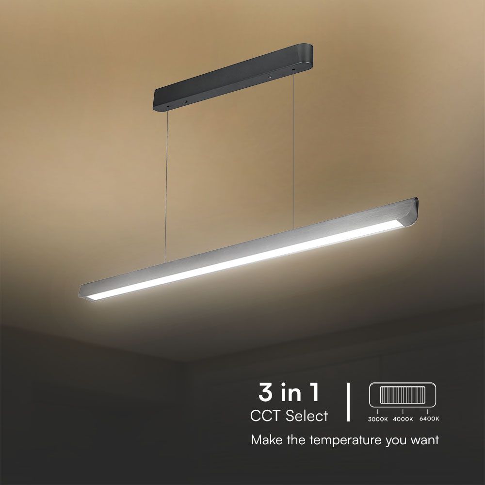 36W Zwieszana Lampa Liniowa LED / Chip SAMSUNG / Barwa:3w1 / Obudowa: Szara