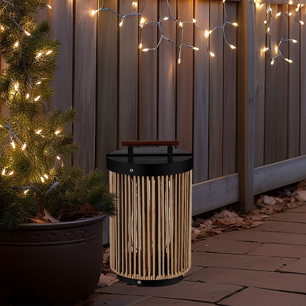 2.4W Solarna lampka stołowa LED / Barwa: 3000K / Obudowa: Czarna