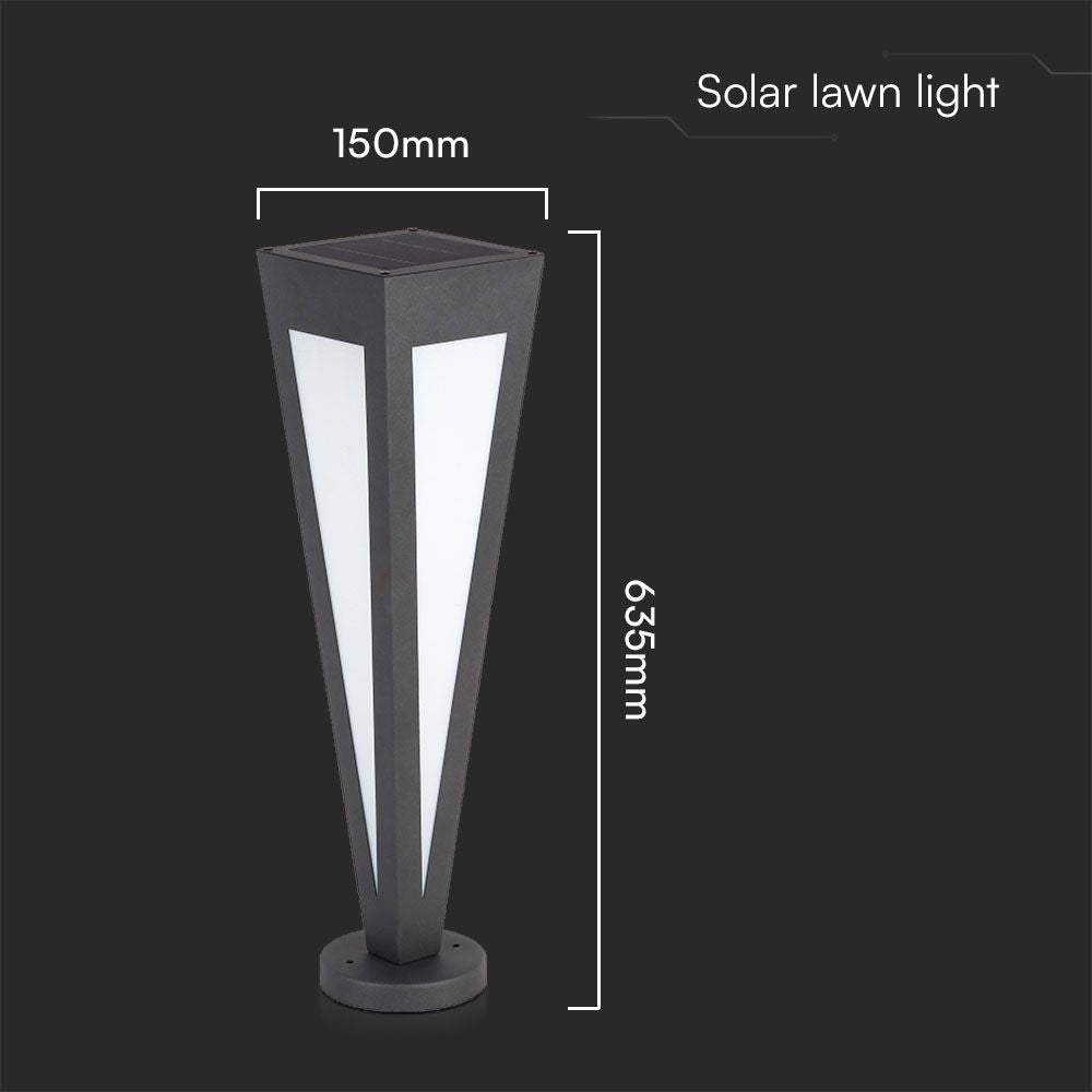 2W Lampa ogrodowa LED / Barwa: 3000K / Obudowa: Czarna