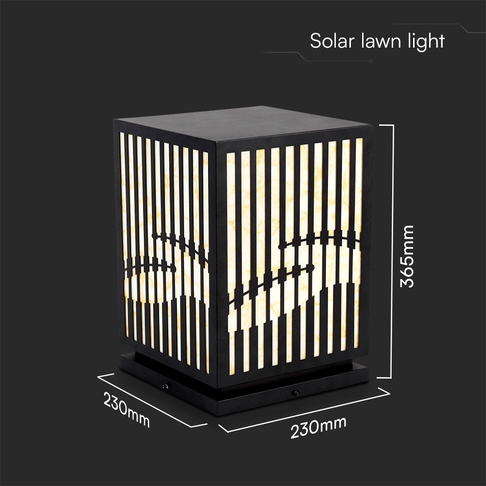 5W Solarna lampka stołowa LED / Barwa: 3000K / Obudowa: Czarna