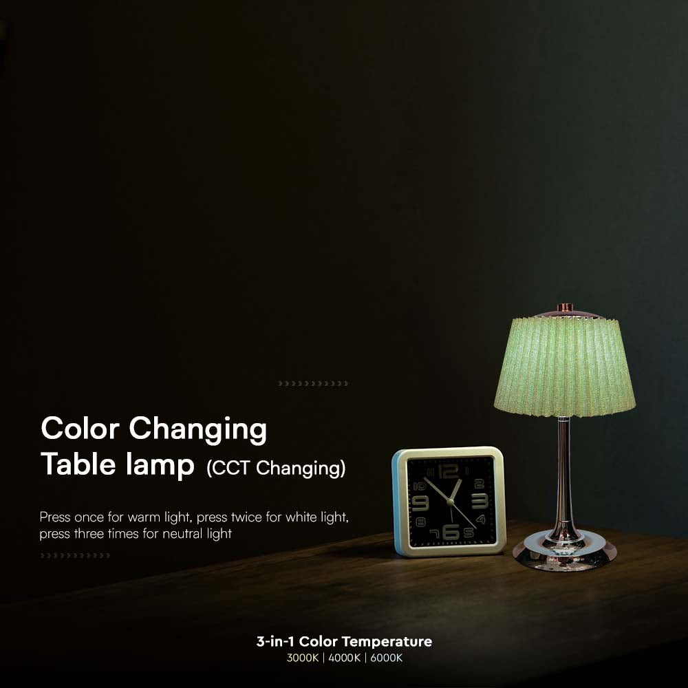 1.5W Lampa Biurkowa LED / Barwa: 3w1 / Chrom + Zielony